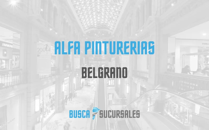 Alfa Pinturerias en Belgrano